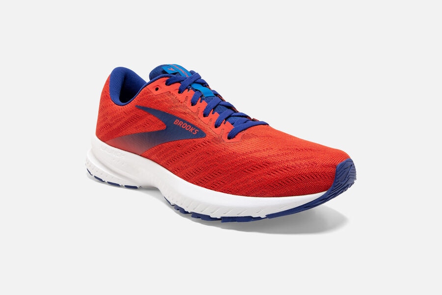 Brooks Launch 7 Road Running Shoes Mens Orange/Blue 093521-CSH